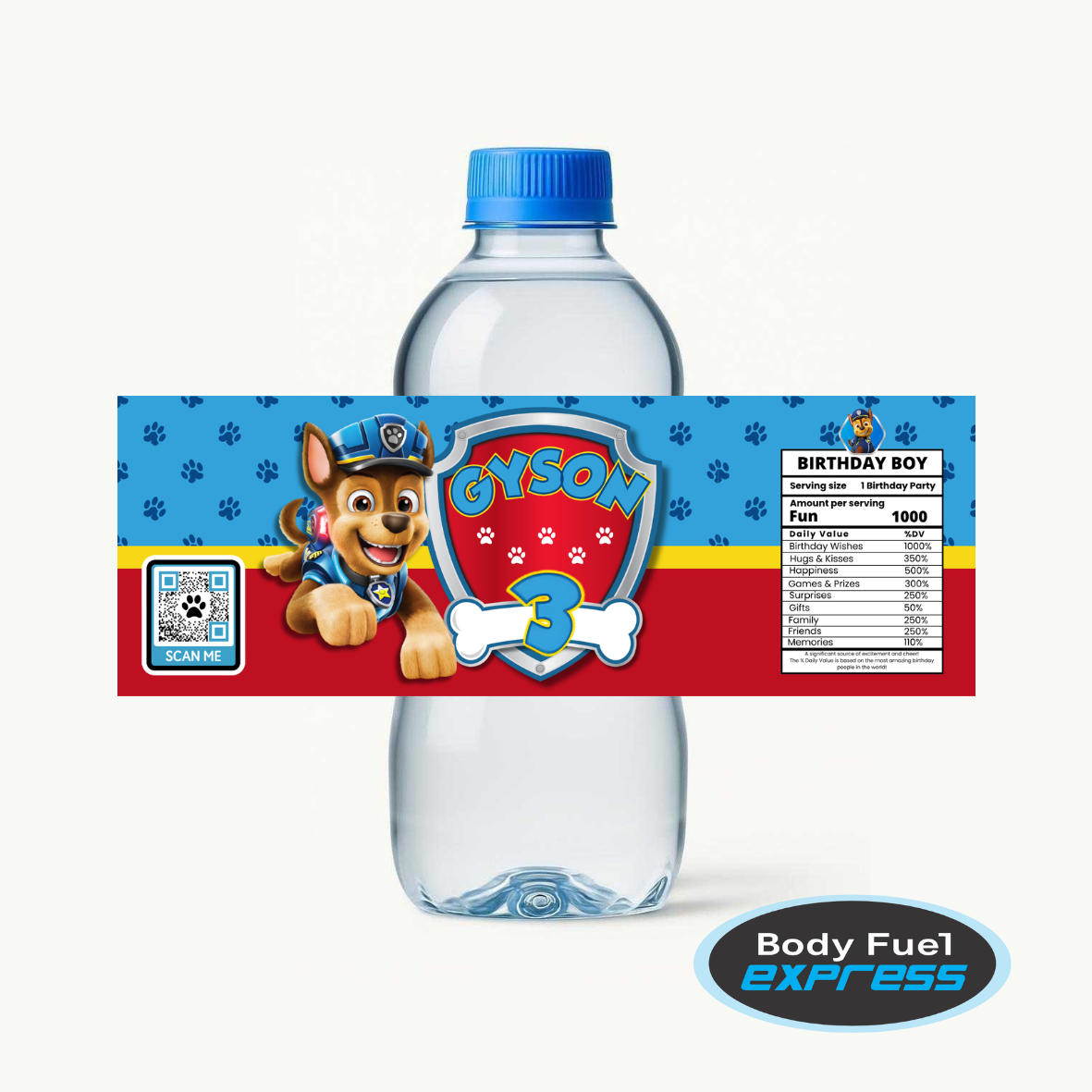 350ml Blue Water Bottle – Custom Branded