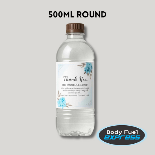 500ml Blue Round Water Bottle – Custom Branded