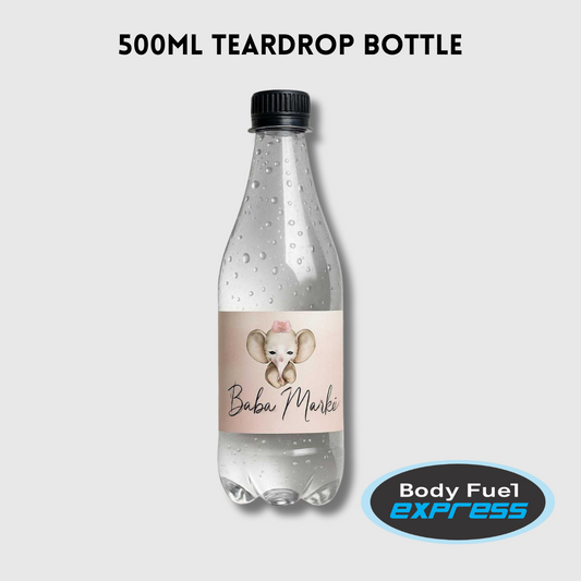 500ml Clear Teardrop Water Bottle – Custom Branded